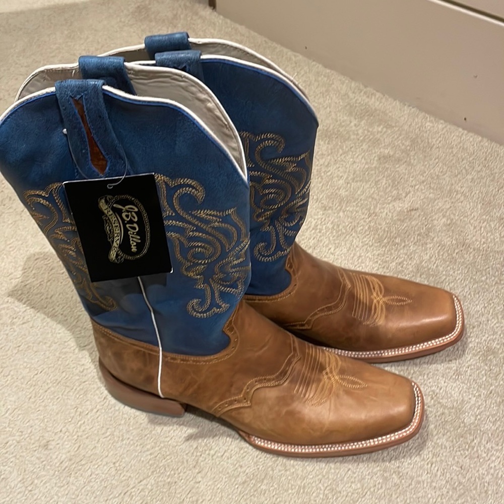 JB Dillon mens western boot - cowhide brand new size 12D